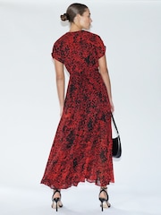 Religion Red Delight Wrap Dress With Full Skirt in Beautiful Prints - Image 3 of 6