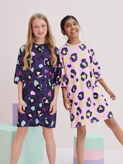Pink/Navy Blue Animal Nighties 2 Pack (3-16yrs) - Image 1 of 8