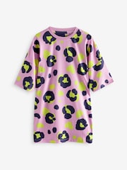 Pink/Navy Blue Animal Nighties 2 Pack (3-16yrs) - Image 7 of 8