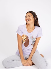 Character Lady and the Tramp Purple Chrome Pyjamas - Image 5 of 6