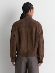 Reiss Brown Cooper Suede Relaxed-Fit Jacket - Image 4 of 8