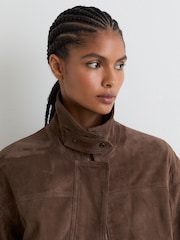 Reiss Brown Cooper Suede Relaxed-Fit Jacket - Image 5 of 8