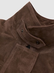 Reiss Brown Cooper Suede Relaxed-Fit Jacket - Image 8 of 8