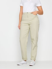 Long Tall Sally Cream Tall Mom Jeans - Image 1 of 4