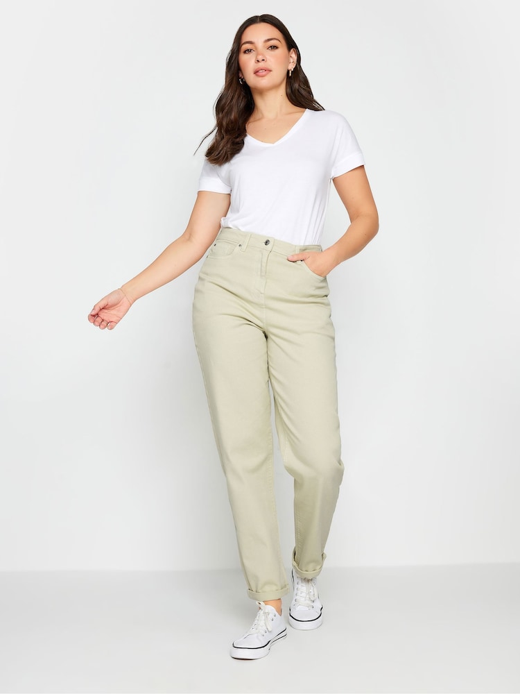 Long Tall Sally Cream Tall Mom Jeans - Image 2 of 4
