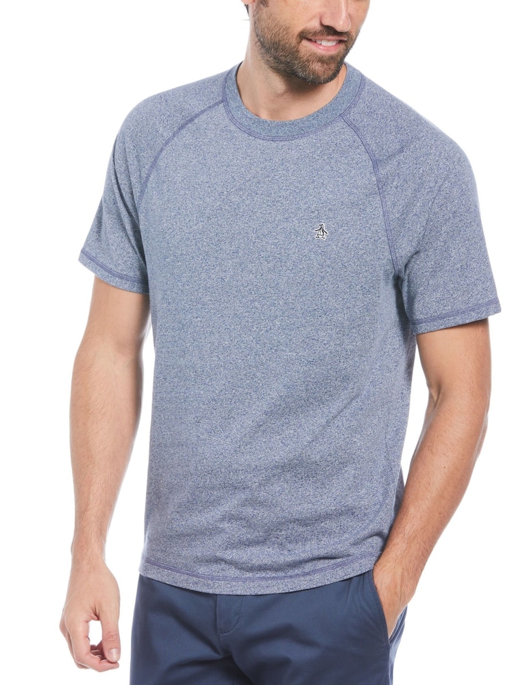 Синий с хромированной отделкой - Original Penguin Футболка с логотипом Pin Point 100% хлопок - Image 1 of 3