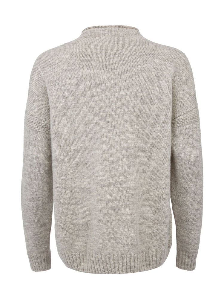 Celtic & Co. Grey British Wool Gansey Jumper - Image 2 of 2