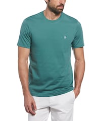 Зеленый - Original Penguin Футболка с логотипом Pin Point 100% хлопок - Image 1 of 3