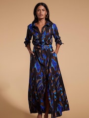 Dancing Leopard Dove Maxi Shirt Dress - Image 2 of 5