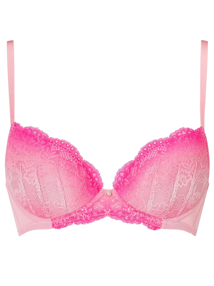 Ann Summers Pink Sexy Lace Planet Padded Plunge Bra - Image 4 of 4