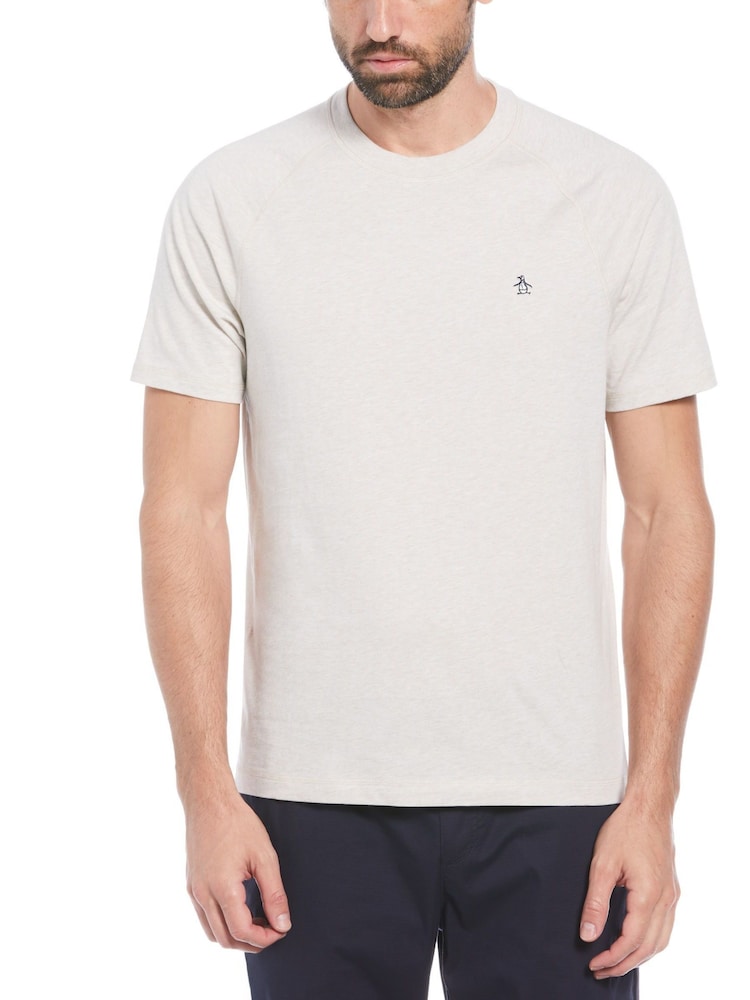 Светло-серый - Original Penguin Футболка с логотипом Pin Point 100% хлопок - Изображение 1 из 3