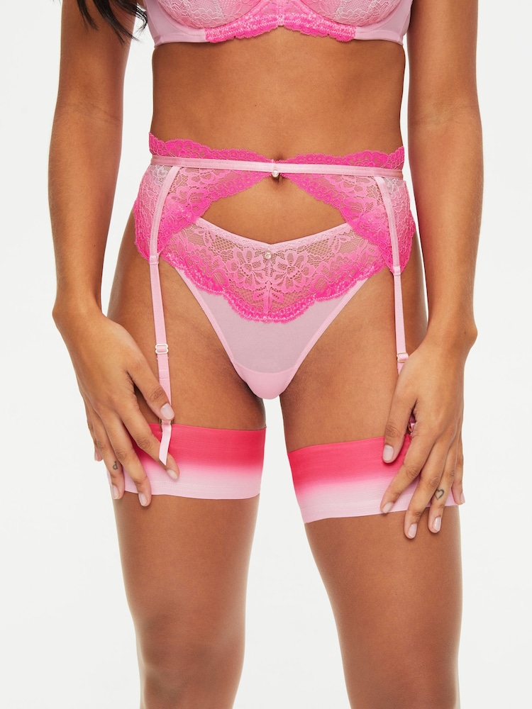 Ann Summers Pink Sexy Lace Planet Suspender Belt - Image 1 of 4