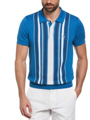 Original Penguin 100% Cotton Vertical Stripe Cashmere Like Polo Shirt - Image 1 of 4