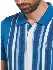 Original Penguin 100% Cotton Vertical Stripe Cashmere Like Polo Shirt - Image 3 of 4
