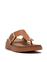 FitFlop Gen Buckle Leather Toe Post Sandals - Image 2 of 4
