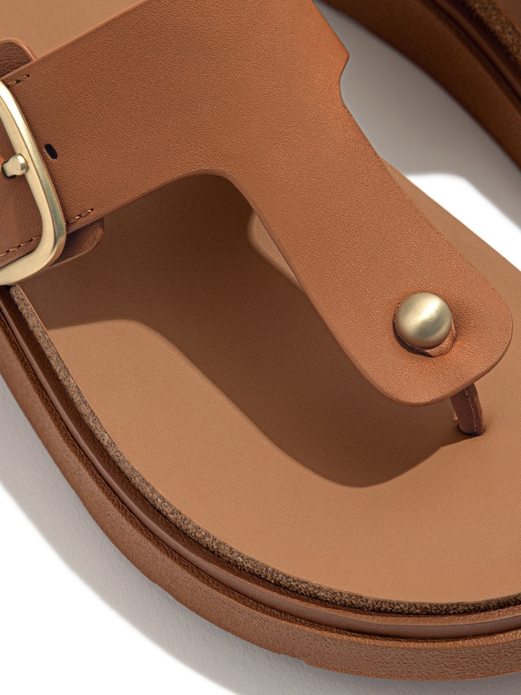 FitFlop Gen Buckle Leather Toe Post Sandals - Image 4 of 4