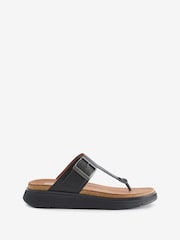 FitFlop Gen Buckle Leather Toe Post Sandals - Image 1 of 4