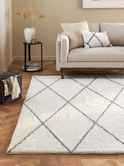 Black/White Smart Global Berber Washable Rug - Image 1 of 6