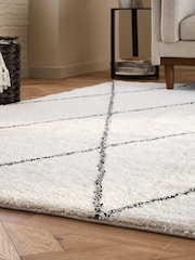 Black/White Smart Global Berber Washable Rug - Image 2 of 6