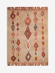 Multi Natural Taza Shaggy Berber Rug - Image 6 of 6