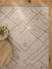 Natural Elma Berber Border Ribbed Rug - Image 2 of 7