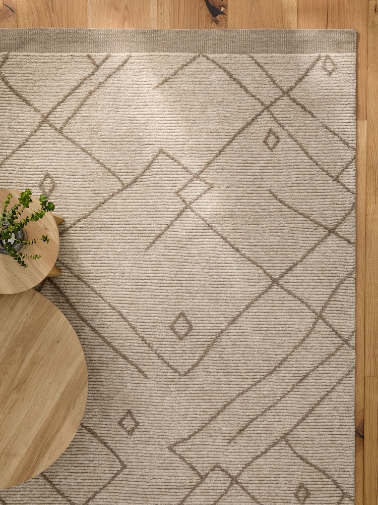 Natural Elma Berber Border Ribbed Rug - Image 2 of 7