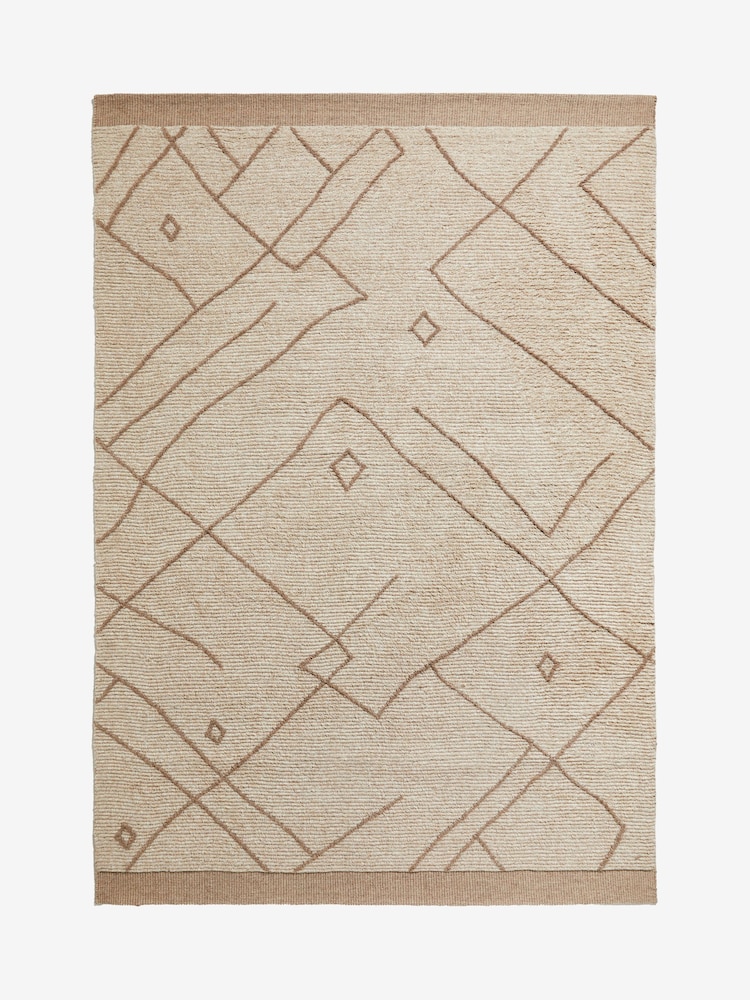 Natural Elma Berber Border Ribbed Rug - Image 7 of 7