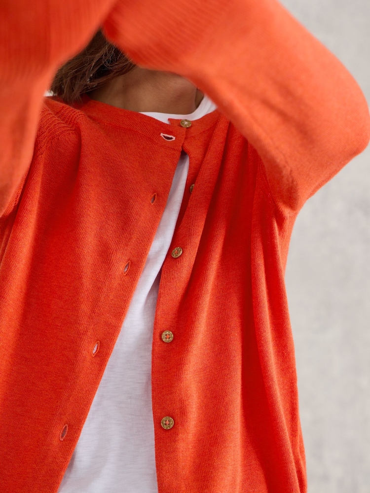 White Stuff Orange Lulu Cardigan - Image 4 of 7