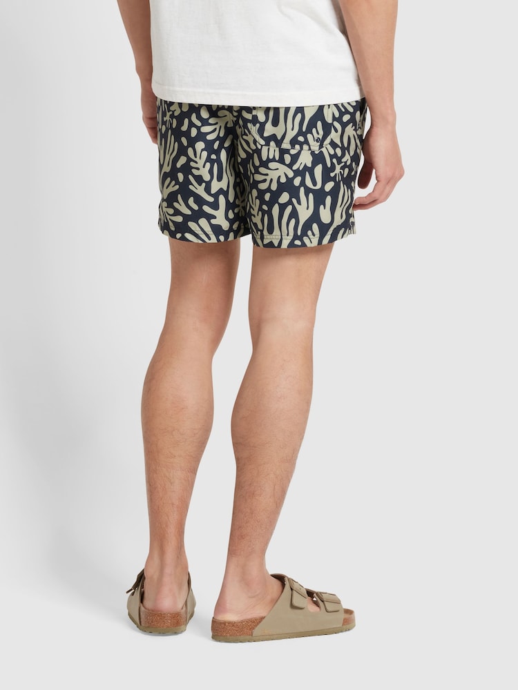 Farah Blue Colbert Reef Print Swim Shorts - Image 2 of 5