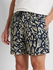 Farah Blue Colbert Reef Print Swim Shorts - Image 4 of 5