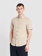 Farah Denzie Short Sleeve Jacquard Shirt - Image 1 of 4