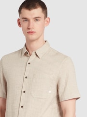 Farah Denzie Short Sleeve Jacquard Shirt - Image 4 of 4