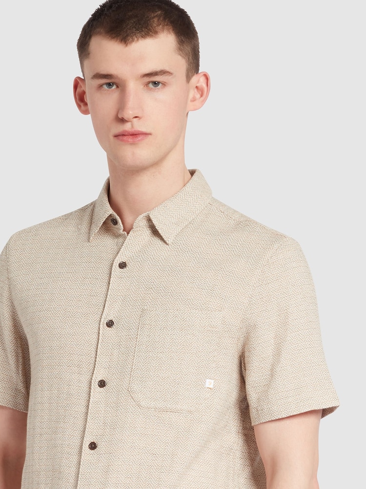Farah Denzie Short Sleeve Jacquard Shirt - Image 4 of 4