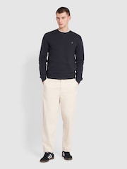 Синій хром - Farah Новий світшот Tim Crew Neck - Image 3 of 4