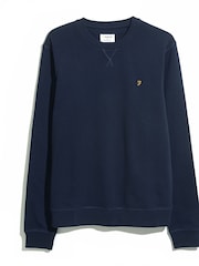 Синій хром - Farah Новий світшот Tim Crew Neck - Image 4 of 4