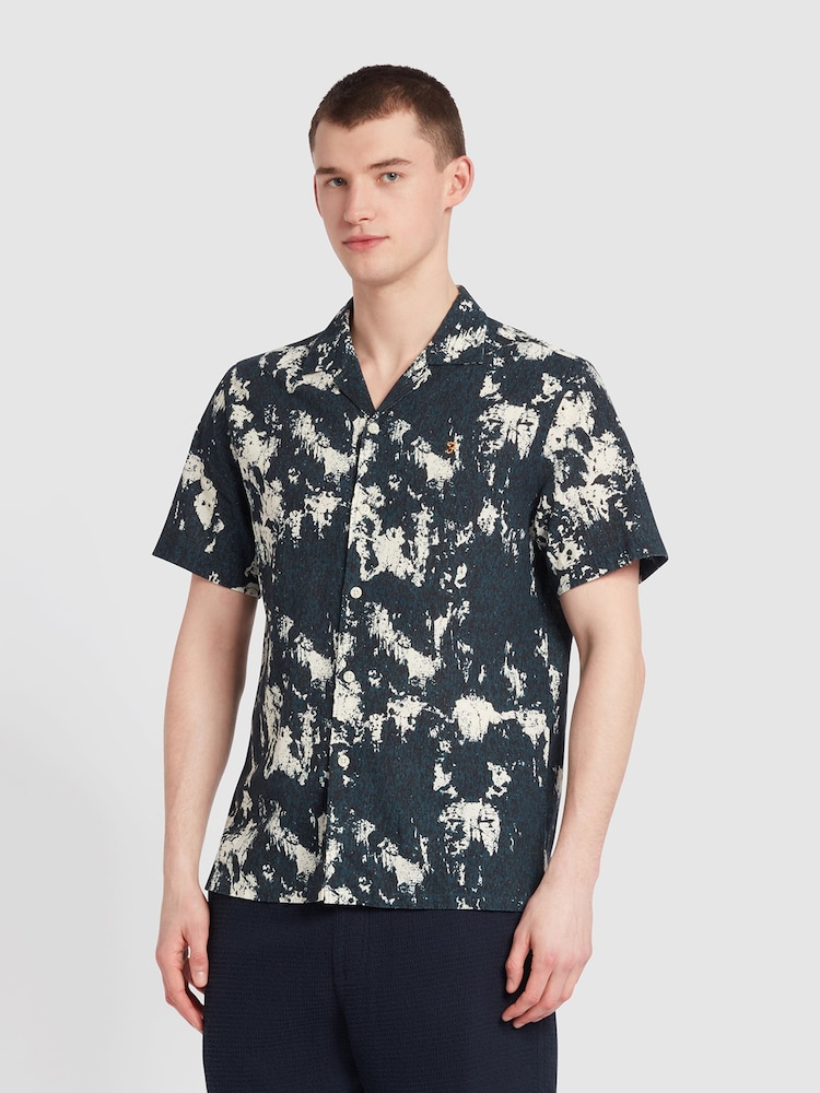 Farah Blue Gabrielle Short Sleeve Print Shirt - Image 1 of 5