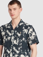 Farah Blue Gabrielle Short Sleeve Print Shirt - Image 4 of 5