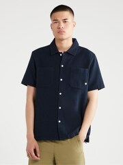 Farah Blue Astro Short Sleeve Shirt - Image 1 of 3
