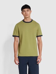 Grün - Farah Groves Ringer-T-Shirt - Bild 1 von 5