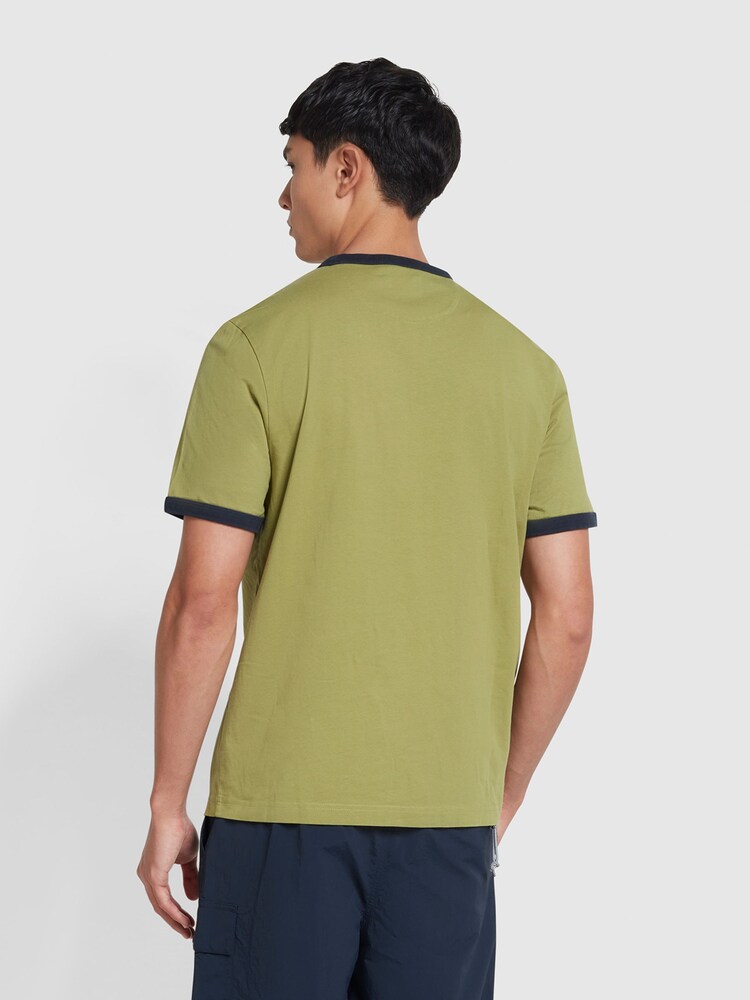 Grün - Farah Groves Ringer-T-Shirt - Bild 2 von 5