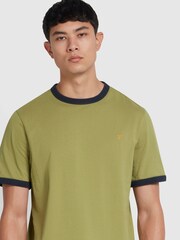 Grün - Farah Groves Ringer-T-Shirt - Bild 4 von 5