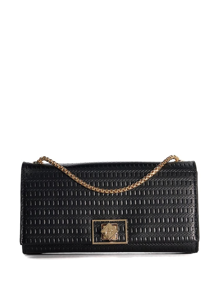 Dune London Black Serenities Turnlock Detail Chain Bag - Image 1 of 5