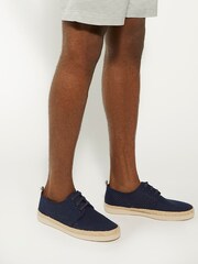 Sznurowane espadryle Dune London Founder z siateczką - Obraz 1 z 6