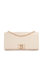 Dune London Cream Serenities Turnlock Detail Chain Bag - Image 1 of 5