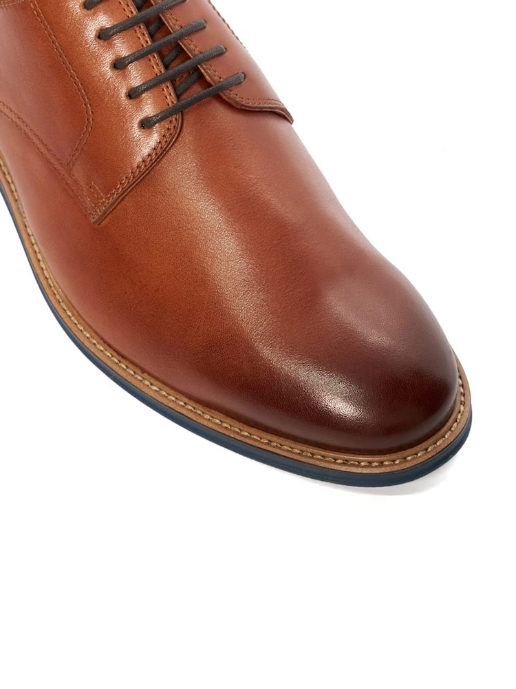 Buy Dune London Brown Wide Fit Stanleyy Soft Leather Gibson  display picture 1