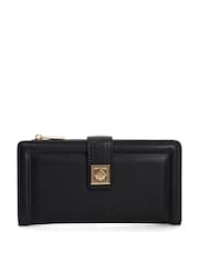 Dune London Black Klints Large Turnlock Detail Purse - Image 1 of 7