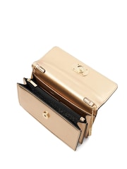 Dune London Gold Chrome Sapphire Branded Phone Cross-Body Bag - Image 5 of 6