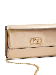 Dune London Gold Chrome Sapphire Branded Phone Cross-Body Bag - Image 6 of 6