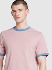 Pink - Farah Groves Ringer-T-Shirt - Bild 3 von 5