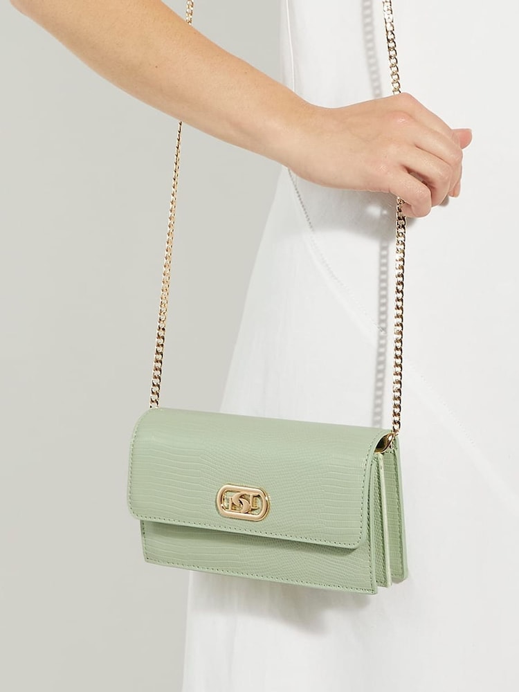 Dune London Green Sapphire Branded Phone Cross-Body Bag - Image 1 of 6